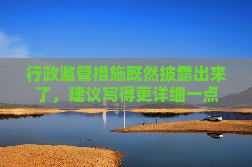行政监管措施既然披露出来了，建议写得更详细一点  第1张