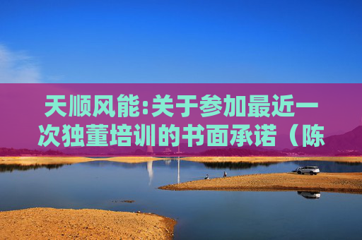 天顺风能:关于参加最近一次独董培训的书面承诺（陈增炀）