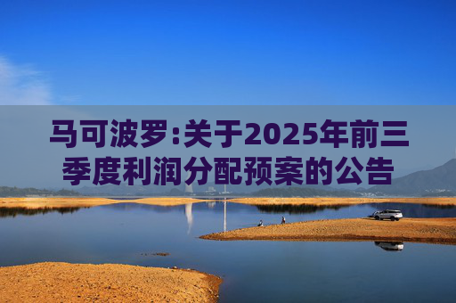 马可波罗:关于2025年前三季度利润分配预案的公告