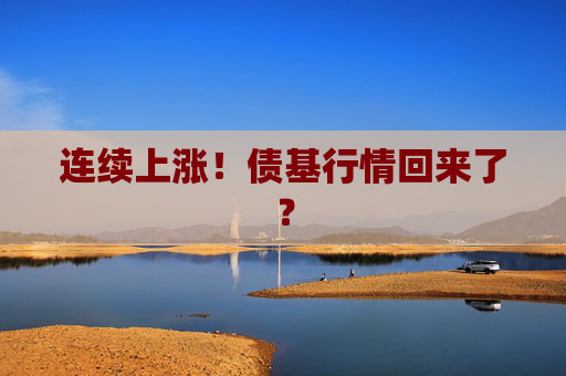 连续上涨！债基行情回来了？  第1张