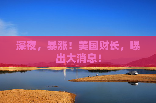 深夜，暴涨！美国财长，曝出大消息！  第1张