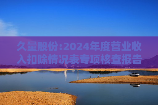 久量股份:2024年度营业收入扣除情况表专项核查报告