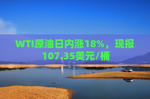 WTI原油日内涨18%，现报107.35美元/桶
