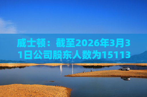 威士顿：截至2026年3月31日公司股东人数为15113户