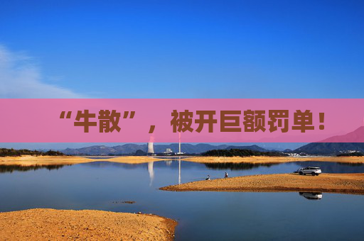 “牛散”，被开巨额罚单！