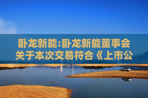 卧龙新能:卧龙新能董事会关于本次交易符合《上市公司重大资产重组管理办法》第十一条有关规定的说明  第1张
