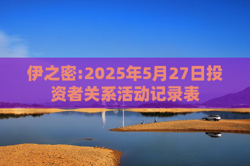 伊之密:2025年5月27日投资者关系活动记录表
