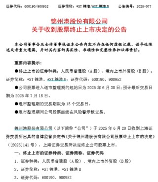 近8万股东小心 *ST锦港退市！下周7股解禁比例超50%