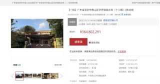 57万元/平米！深圳一独栋别墅法拍3.64亿元成交，刷新全国法拍住宅单套总价纪录