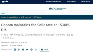 巴西央行刚宣布，不降息！