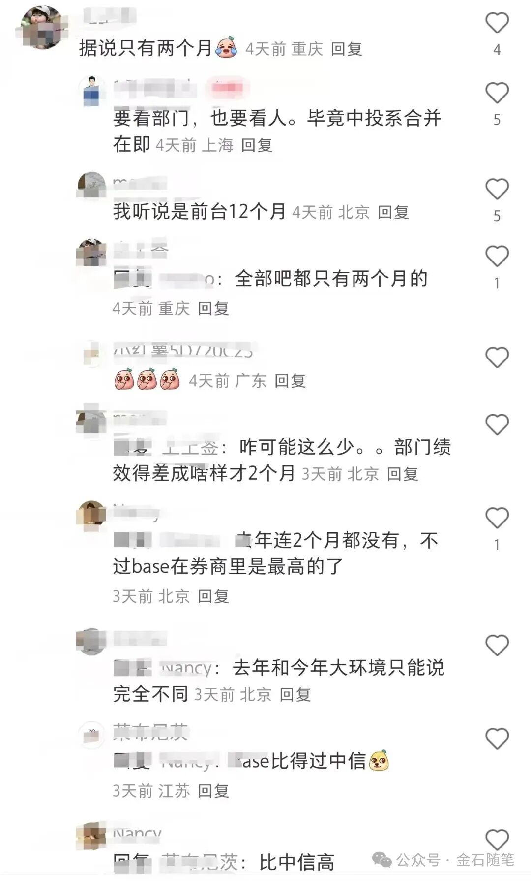 中金公司年终奖疑似发了,约2-3月工资 第3张 中金公司年终奖疑似发了,约2-3月工资 第3张